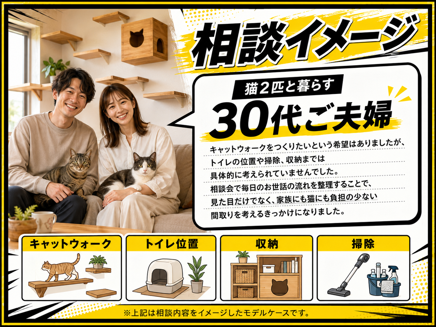 猫2匹と暮らすご夫婦の相談イメージ